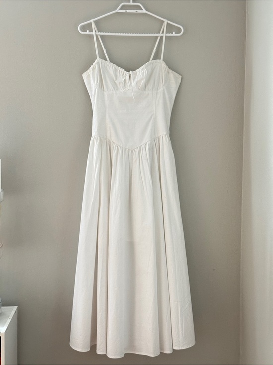 OAK + FORT Dresses & Skirts - OAK + FORT Cream Corset Midi Dress